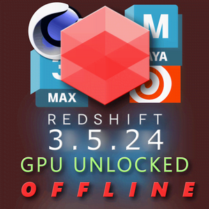 Redshift 3.5.24 [Unlocked GPU, Offline] for Cinema 4D, Maya, Houdini, 3DS Max